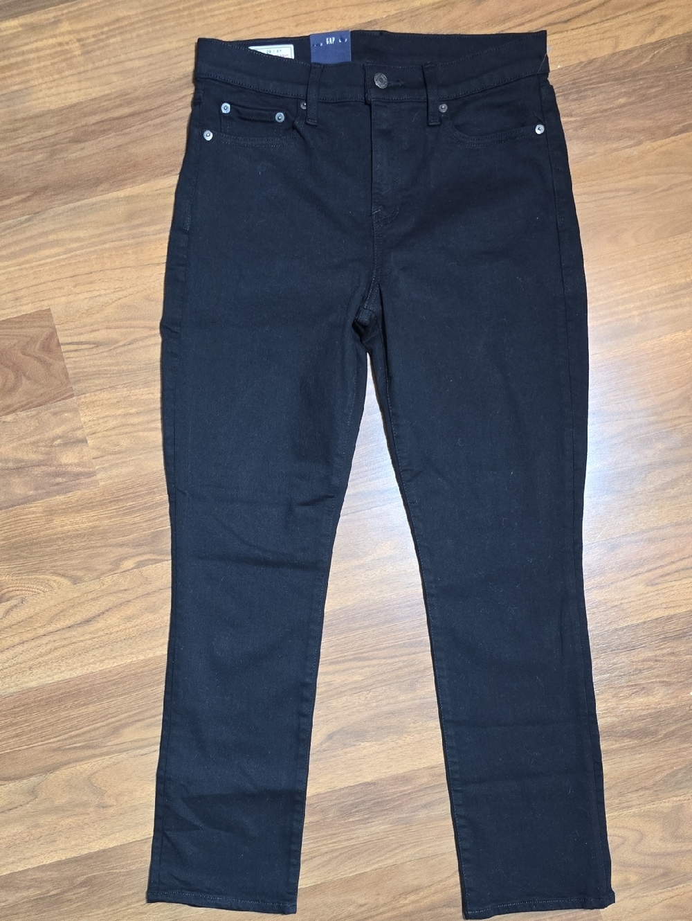 GAP Black Classic Straight Mid-Rise Jeans - 29/8 Short